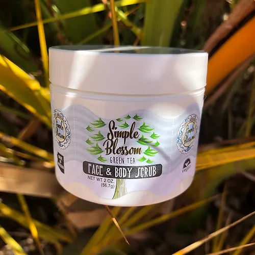 Green tea extract face and body scrub