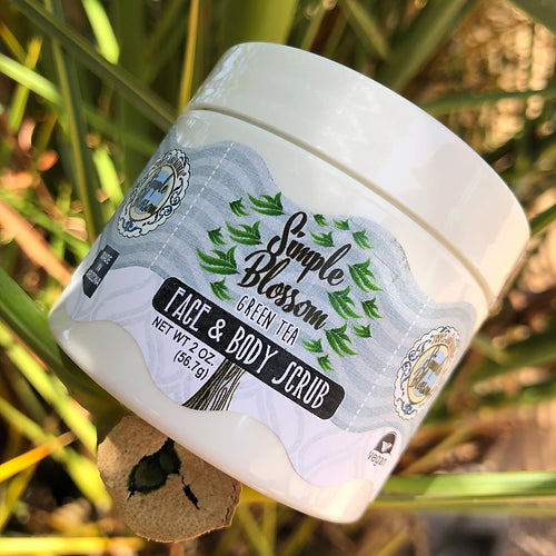 Green tea extract face and body scrub